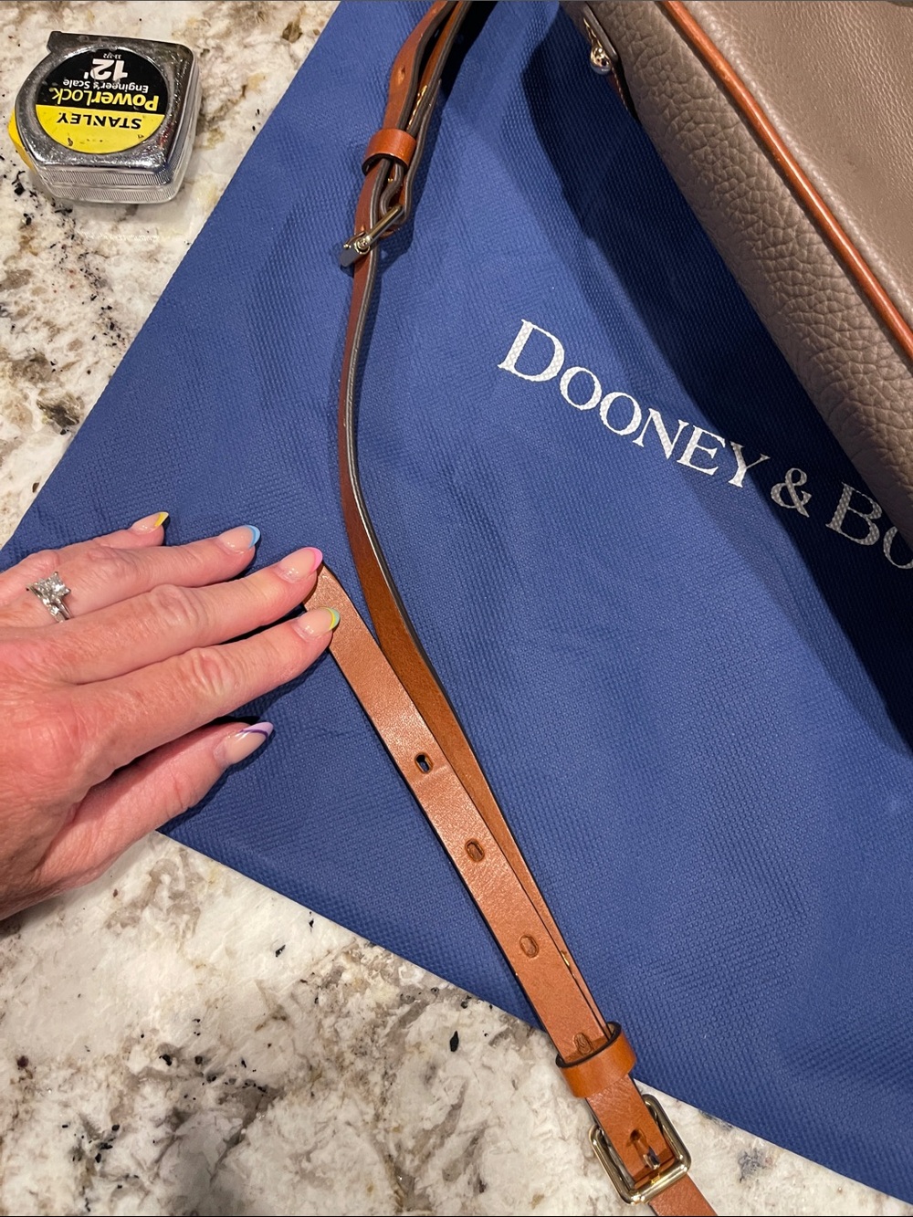 Dooney & Bourke Tall Domed Pebbled Leather Satchel in Elephant with wallet - Picture 10 of 16
